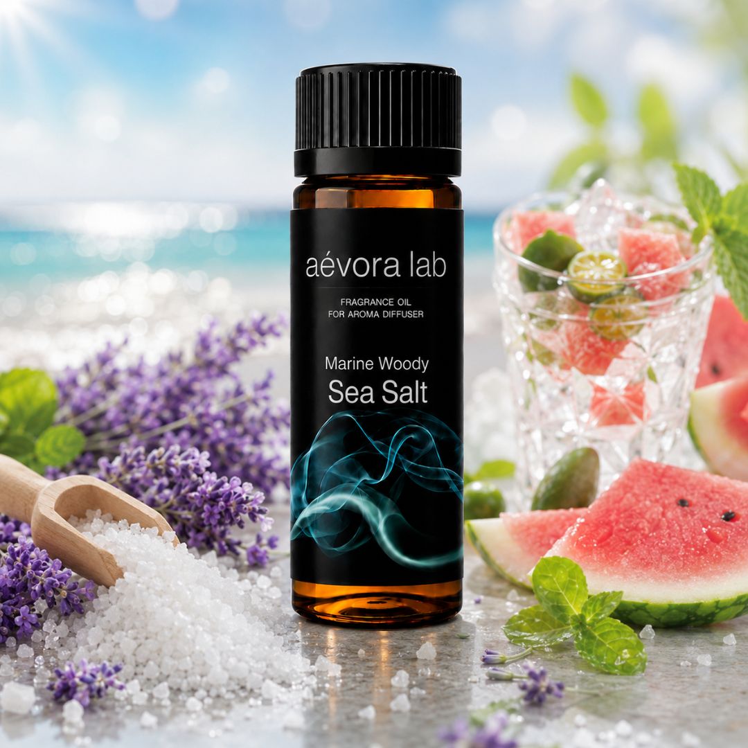 Aevora Lab Sea Salt Fragrance Oil – Amber bottle sea salt fragrance oil for diffusers | Aevoralab Australia