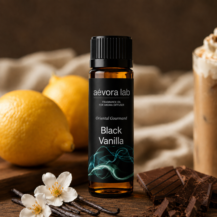 Aevora Lab Black Vanilla Fragrance Oil – Amber bottle black vanilla fragrance oil for diffusers | Aevoralab Australia