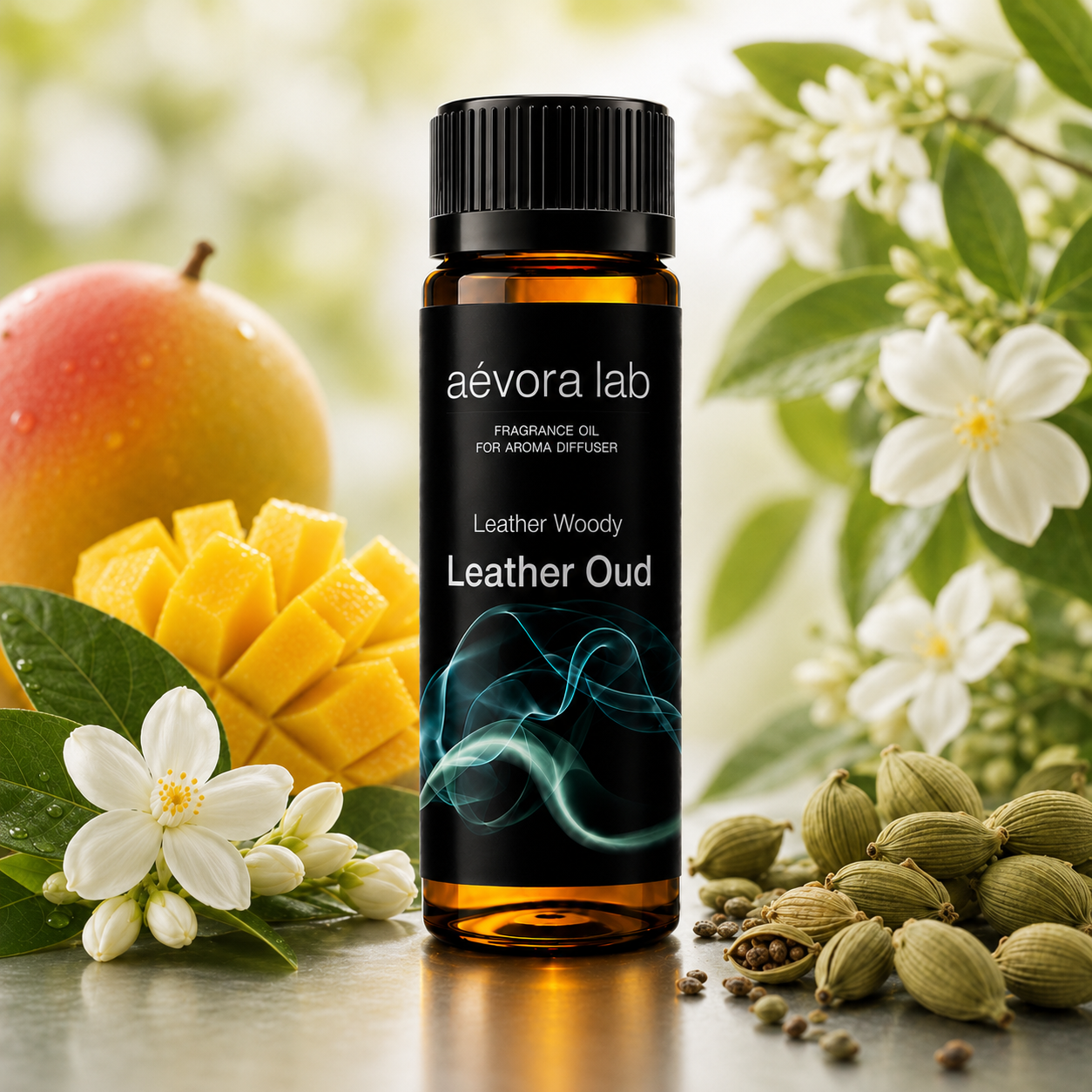 Aevora Lab Leather Oud Fragrance Oil – Amber bottle leather oud fragrance oil for diffusers | Aevoralab Australia