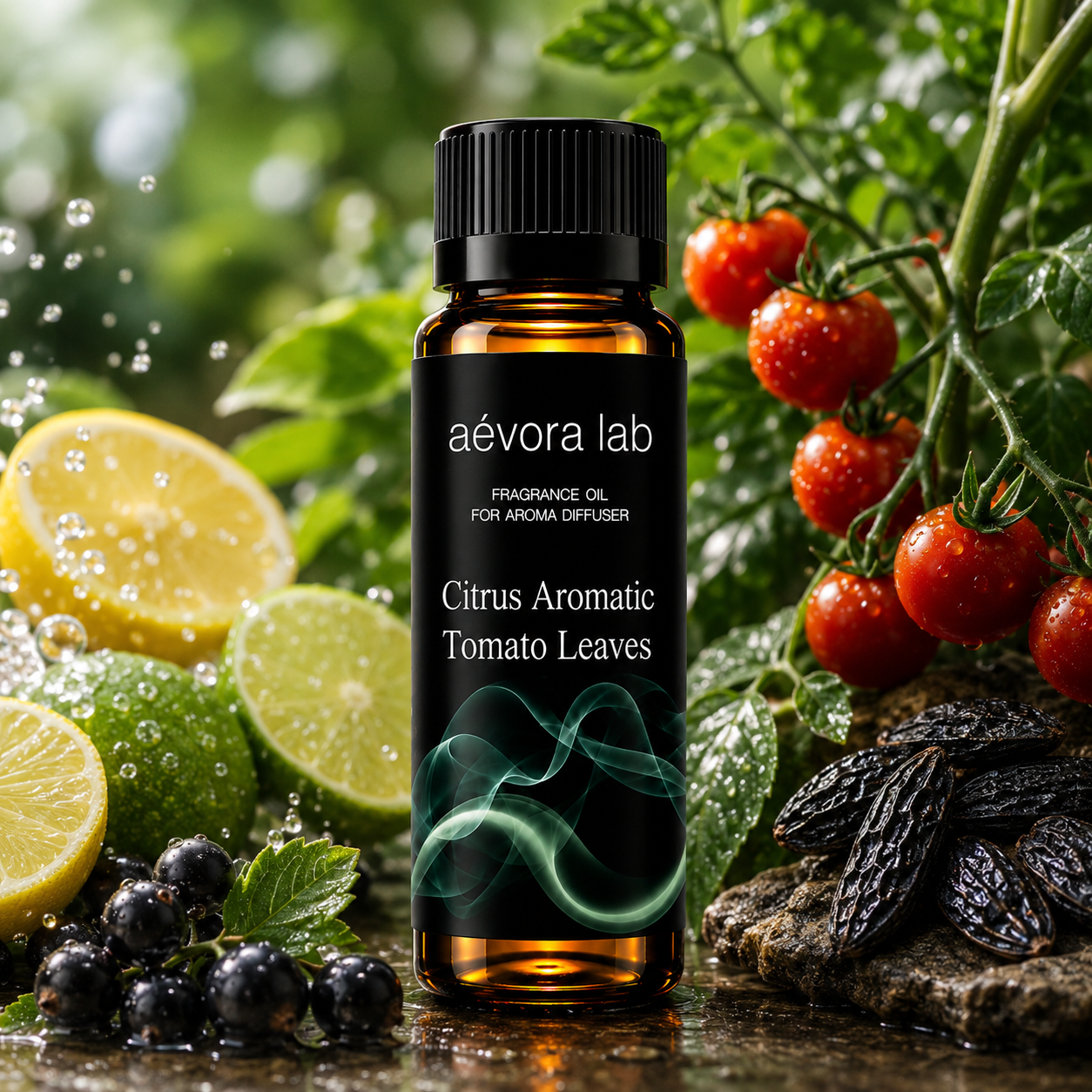 Aevora Lab Tomato Leaves Citrus Aromatic Fragrance Oil – Amber bottle tomato leaves fragrance oil for diffusers | Aevoralab Australia