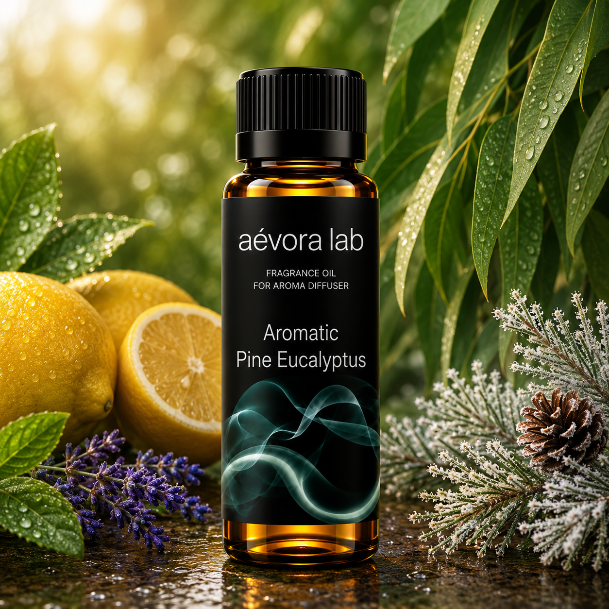 Aevora Lab Pine Eucalyptus Aromatic Fragrance Oil – Amber bottle pine eucalyptus fragrance oil for diffusers | Aevoralab Australia