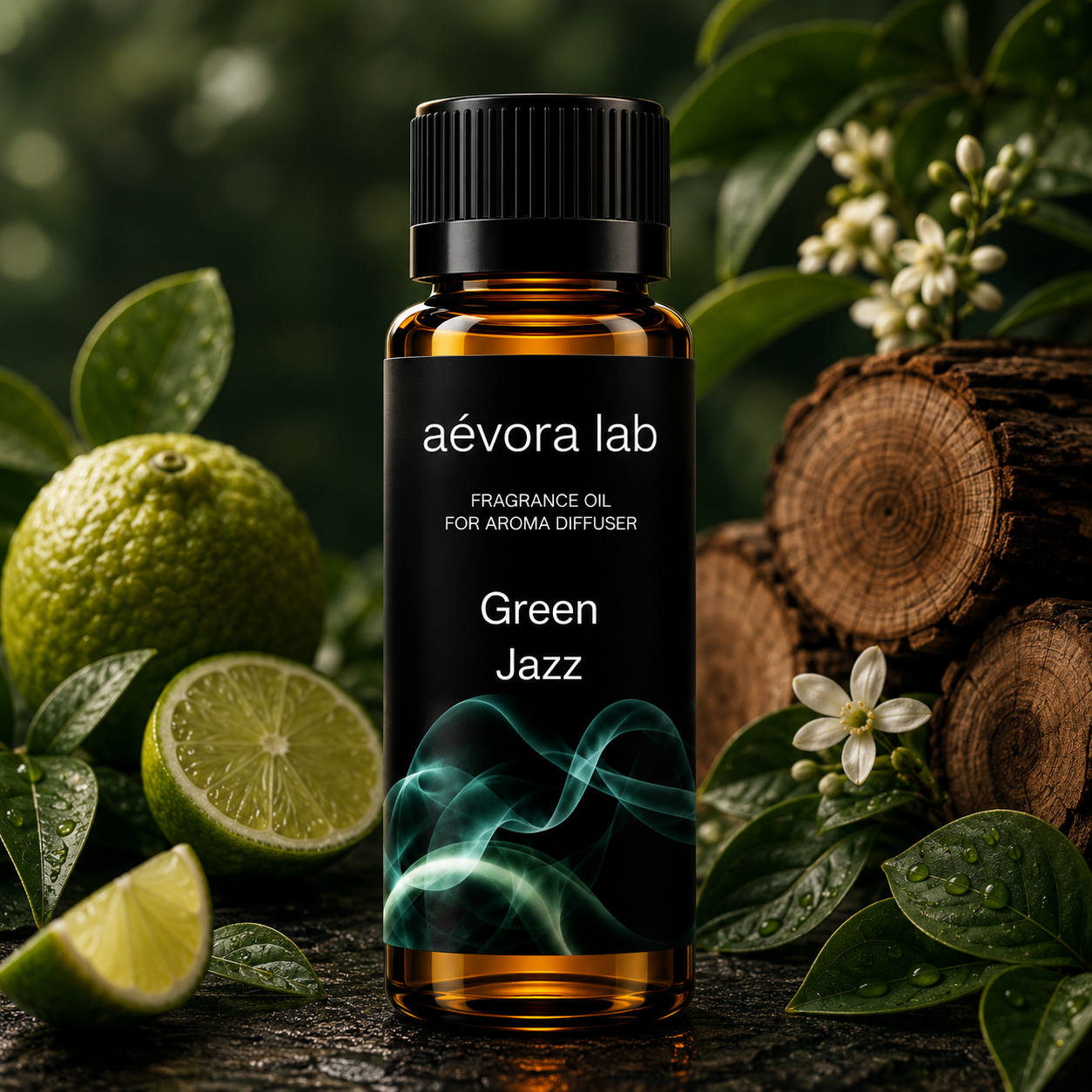 Aevora Lab Jazz Green Fragrance Oil – Amber bottle jazz fragrance oil for diffusers | Aevoralab Australia