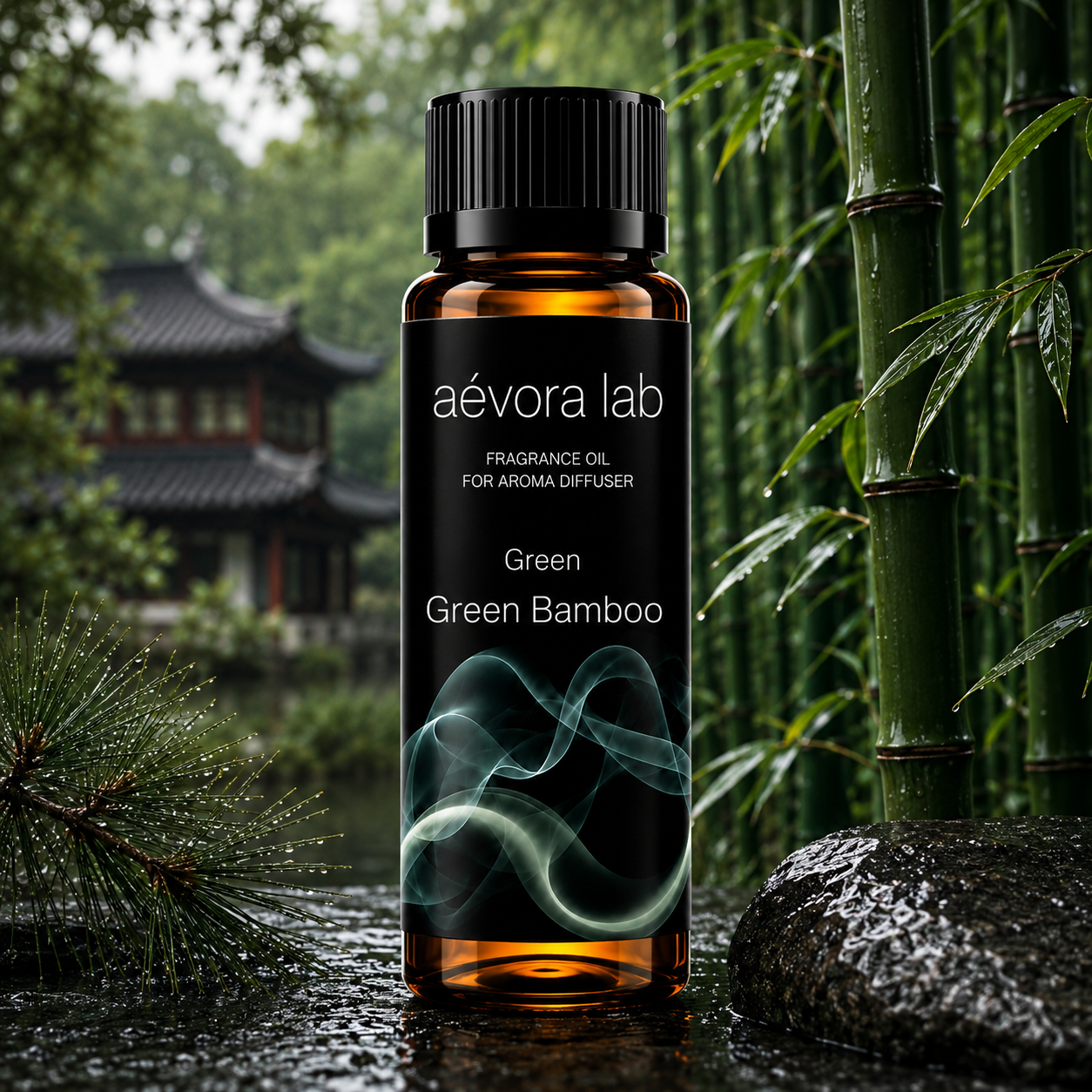 Aevora Lab Green Bamboo Green Fragrance Oil – Amber bottle green bamboo fragrance oil for diffusers | Aevoralab Australia