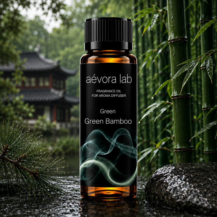 Aevora Lab Green Bamboo Green Fragrance Oil – Amber bottle green bamboo fragrance oil for diffusers | Aevoralab Australia