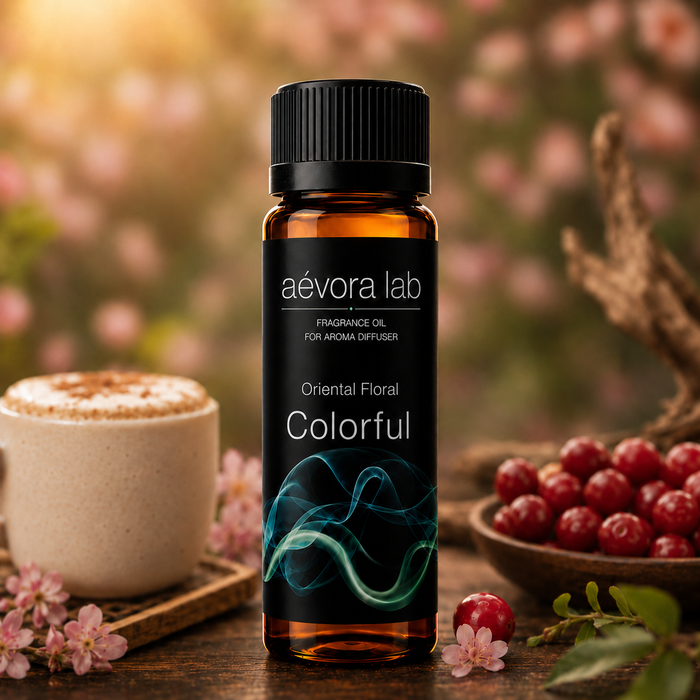 Aevora Lab Colorful Oriental Floral Fragrance Oil – Amber bottle colorful fragrance oil for diffusers | Aevoralab Australia