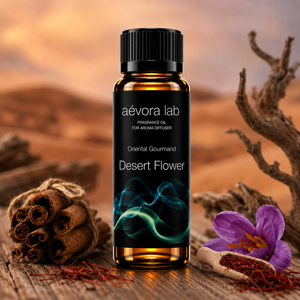 Aevora Lab Desert Flower Oriental Gourmand Fragrance Oil – Amber bottle desert flower fragrance oil for diffusers | Aevoralab Australia