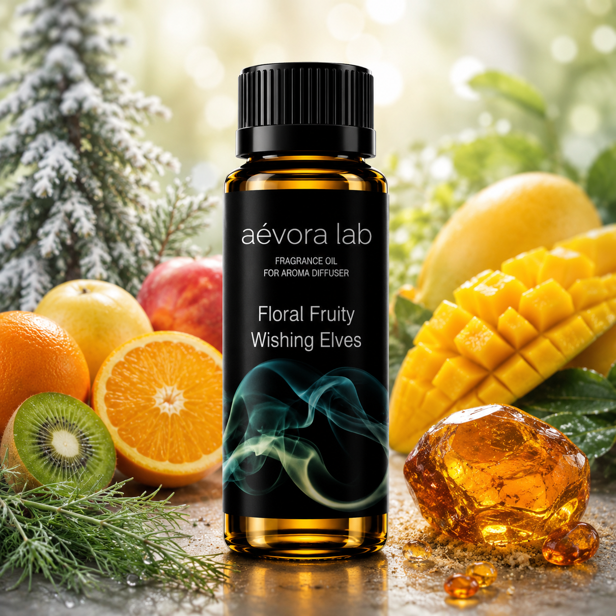 Aevora Lab Wishing Elves Floral Fruity Fragrance Oil – Amber bottle floral fruity scent for diffusers | Aevoralab Australia