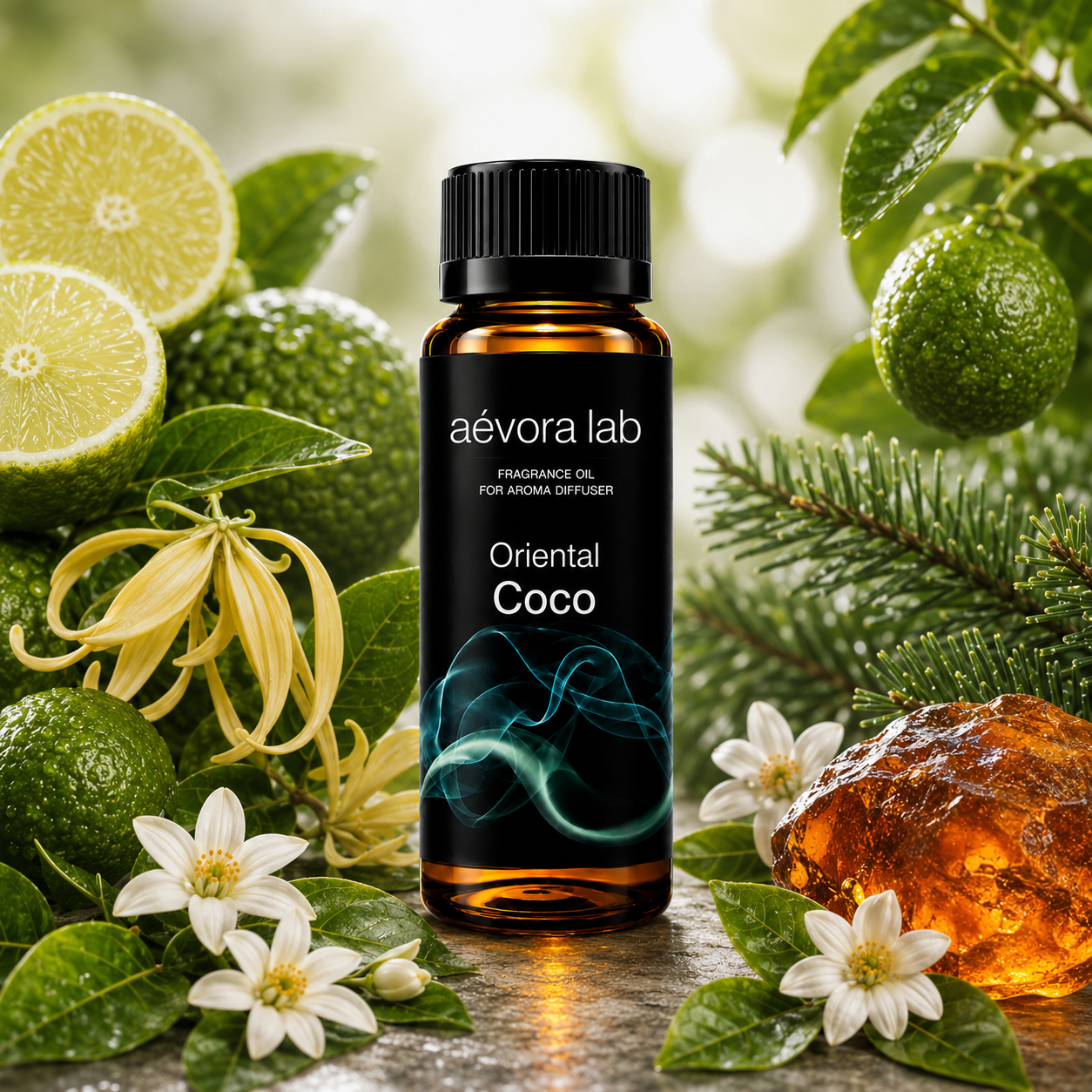 Aevora Lab Coco Fragrance Oil – Amber bottle coco fragrance oil for diffusers | Aevoralab Australia