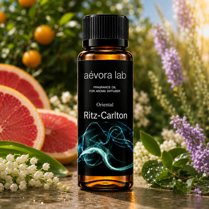 Ritz-Carlton-Inspired Oriental Fragrance Oil – Amber bottle hotel-inspired oriental fragrance oil for diffusers | Aevoralab Australia
