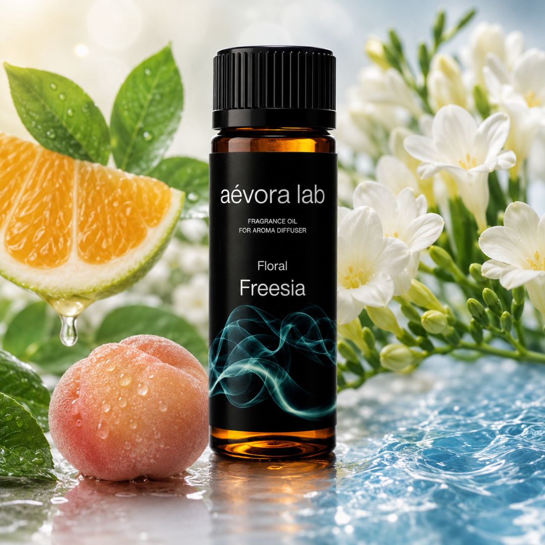 Aevora Lab Freesia Fragrance Oil – Amber bottle freesia fragrance oil for diffusers | Aevoralab Australia