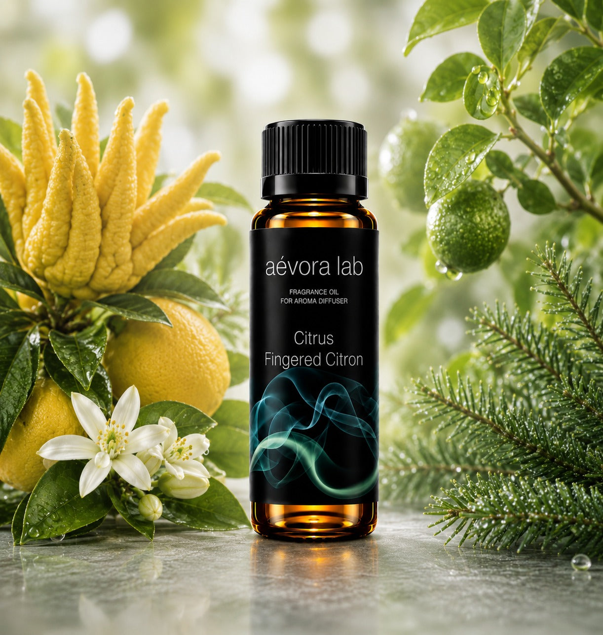 Aevora Lab Fingered Citron Citrus Fragrance Oil – Amber bottle fingered citron fragrance oil for diffusers | Aevoralab Australia