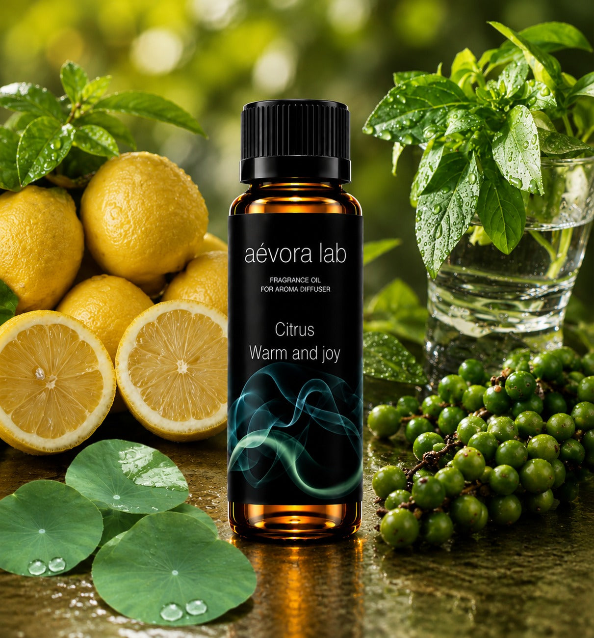 Aevora Lab Warm and Joy Citrus Fragrance Oil – Amber bottle warm and joy fragrance oil for diffusers | Aevoralab Australia