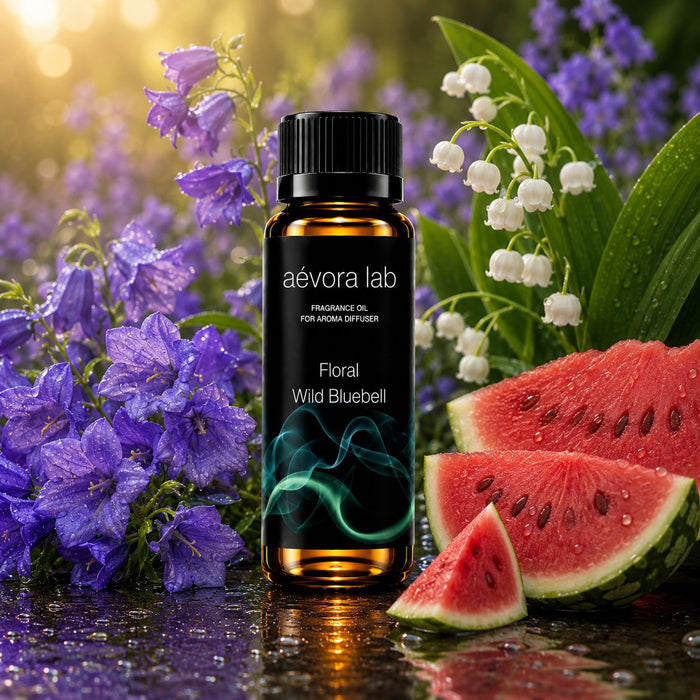 Aevora Lab Wild Bluebell Fragrance Oil – Amber bottle wild bluebell fragrance oil for diffusers | Aevoralab Australia