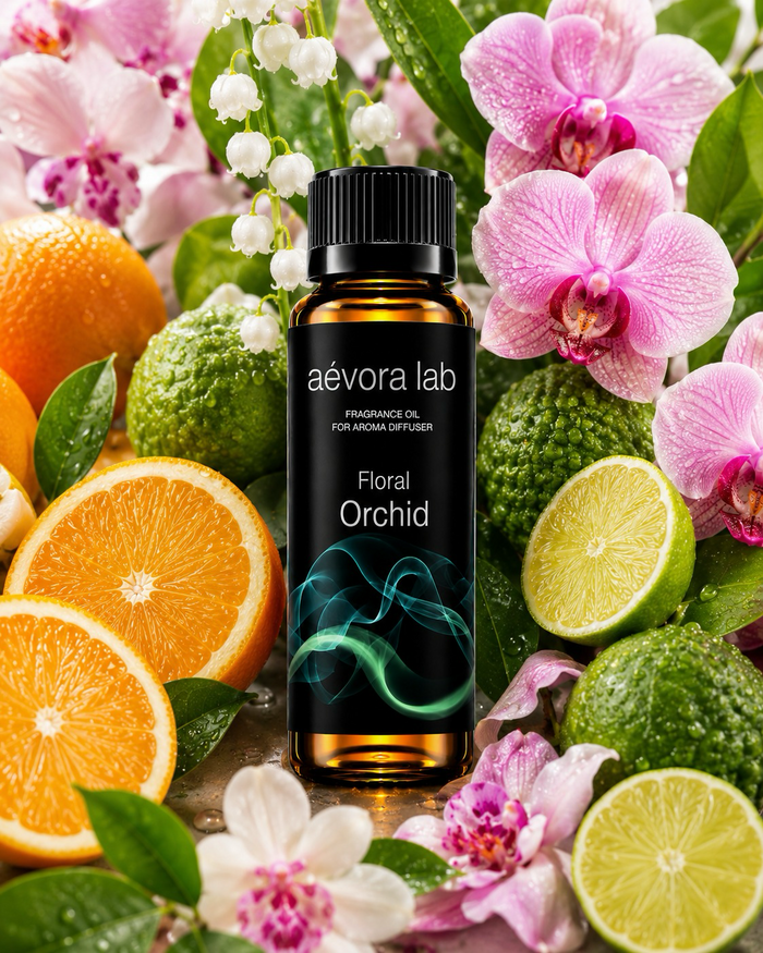 Aevora Lab Orchid Fragrance Oil – Amber bottle orchid fragrance oil for diffusers | Aevoralab Australia