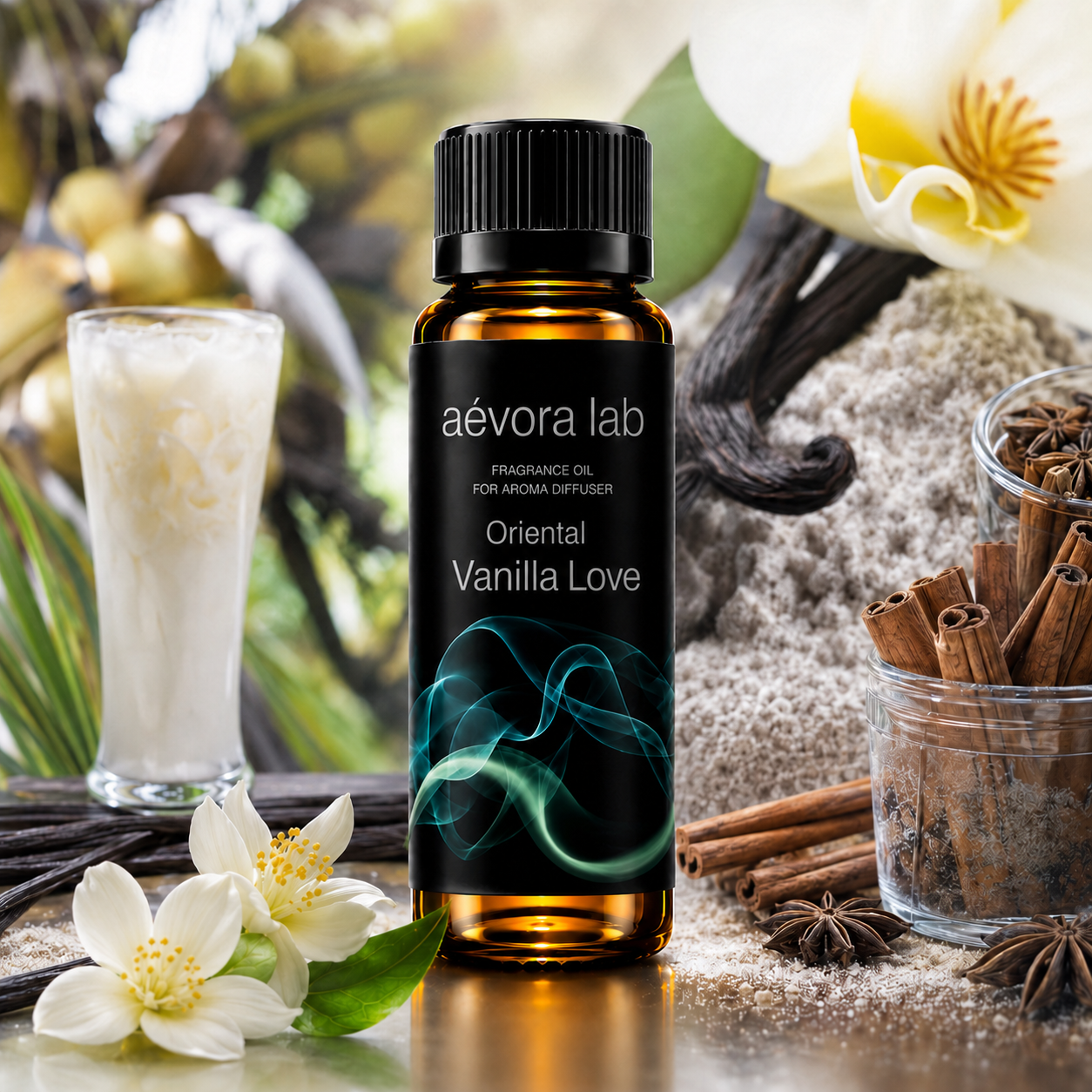 Aevora Lab Vanilla Love Oriental Fragrance Oil – Amber bottle vanilla love fragrance oil for diffusers | Aevoralab Australia